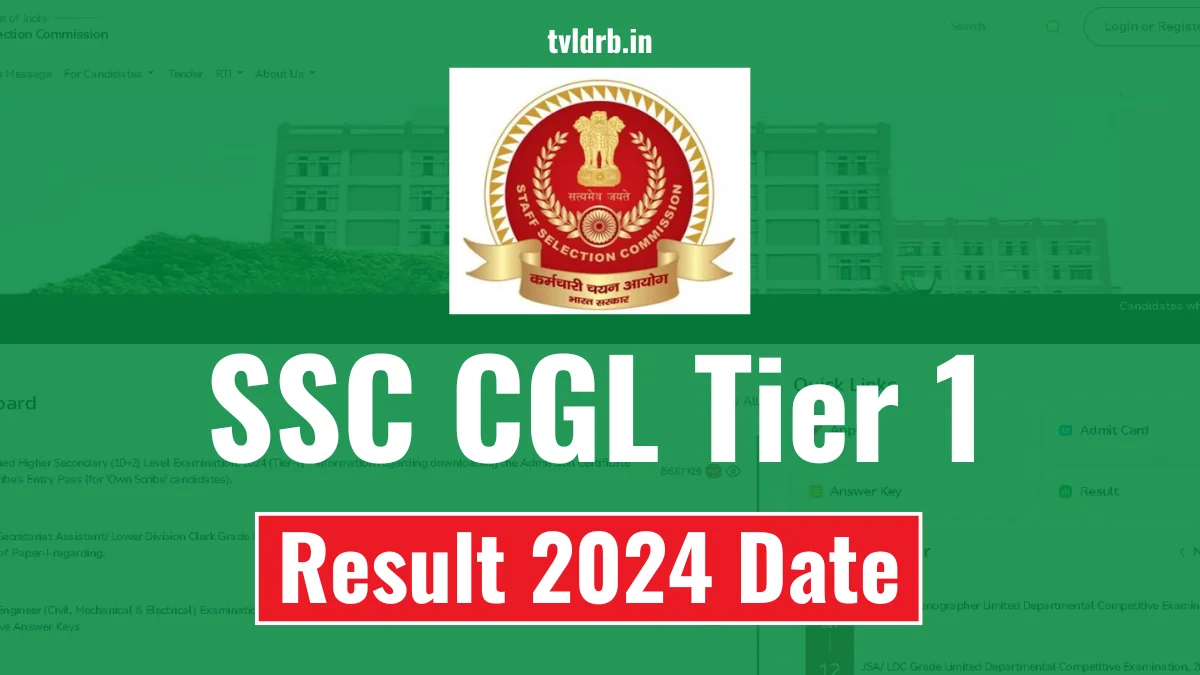 SSC CGL Tier 1 Result 2024 Date